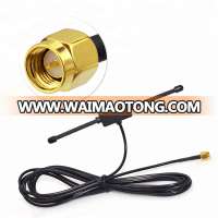 Factory Price Adhesive Mounting GSM/GPRS 868MHz Horn Antenna With SMA Male Connector RG174 Cable 3M