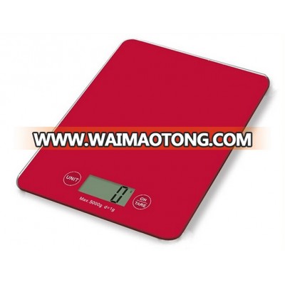 Basic style 5kg glass cooking food scale digital type weighing kitchen scale any printing available